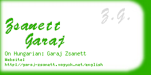 zsanett garaj business card